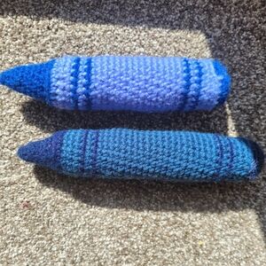 Blue Crochet Crayon
